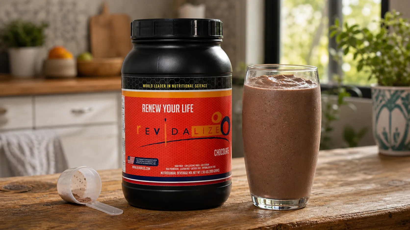Revidalize en cocina con smoothie listo para servir